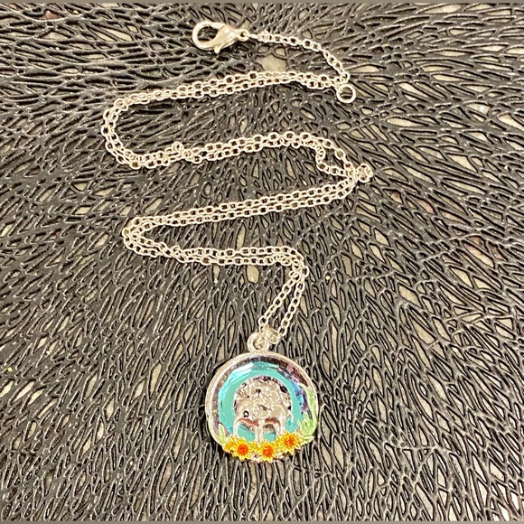Jewelry - Silver Mommy and baby elephant Pendant Necklace